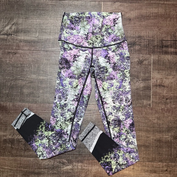 lululemon athletica Purple and Green Patterned Leggings - Picture 1 of 5